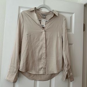 H&M satin blouse size 4 NWT
